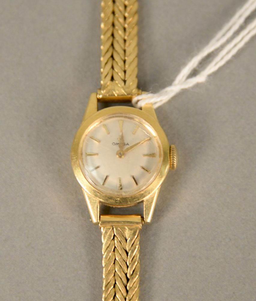 Appraisal: Omega karat gold ladies wristwatch with karat gold bracelet lg