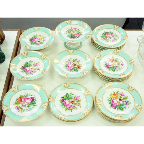 Appraisal: A French porcelain dessert service c the bowls painted with