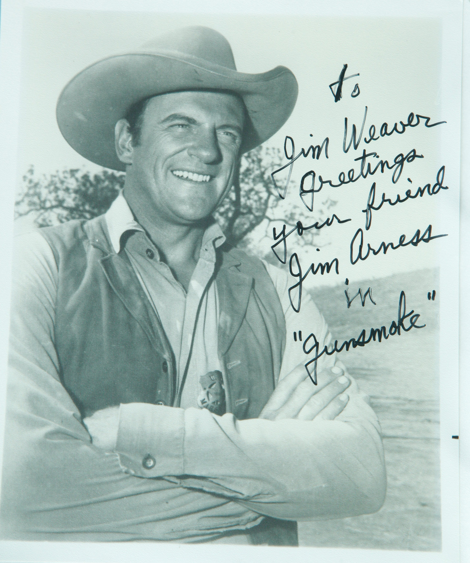 Appraisal: COLLECTION OF AUTOGRAPHS FROM GUNSMOKE SERIES Twentieth century Collection includes