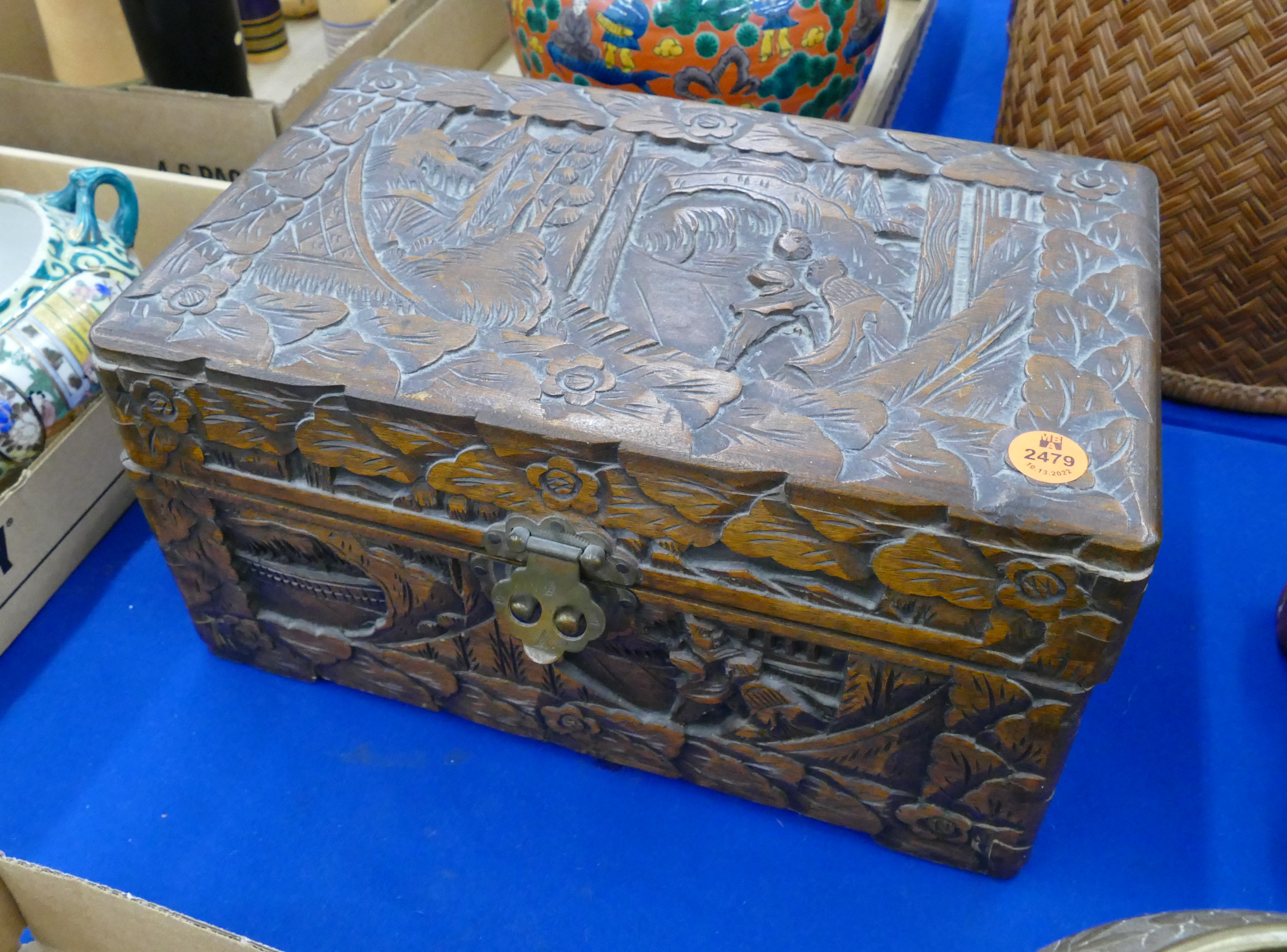 Appraisal: Old Chinese Small Wood Chest- x ''