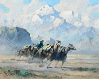 Appraisal: EUSTACE ZIEGLER - Crossing Below McKinley oil on canvas laid