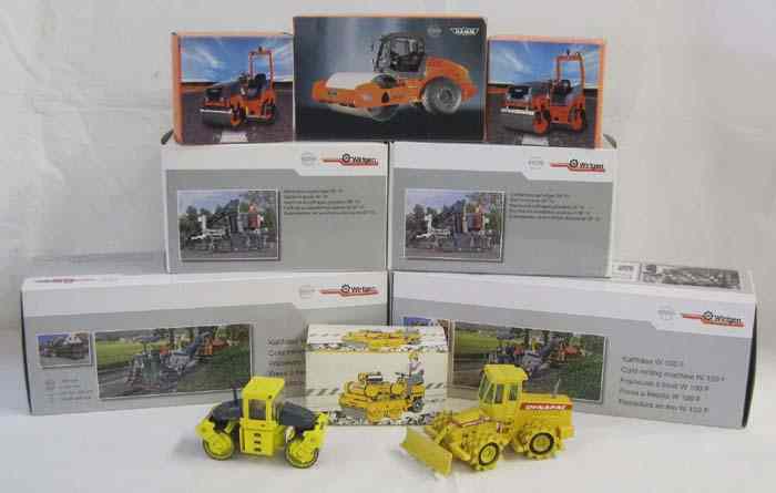 Appraisal: TEN DIECAST SCALE MODELS OF ROAD BUILDING EQUIPMENT NZG cold