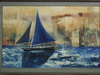 Appraisal: OIL ON MASO- BLUE SAIL BOAT UNDER ORANGE SKY BY