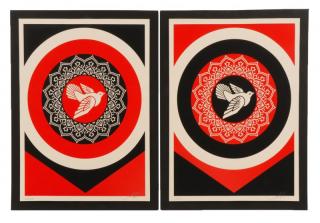 Appraisal: Shepard Fairey Obey Dove Print Set Signed Shepard Fairey American