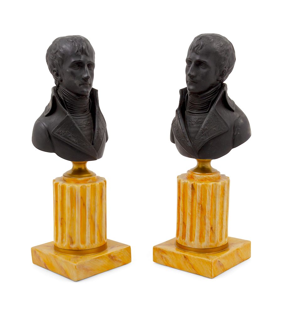 Appraisal: A Pair of Basalt Busts A Pair of Basalt Busts