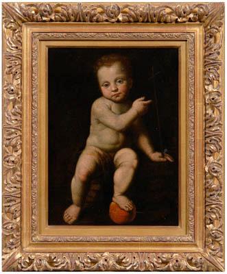 Appraisal: Old Master painting the infant Jesus with cross in hand