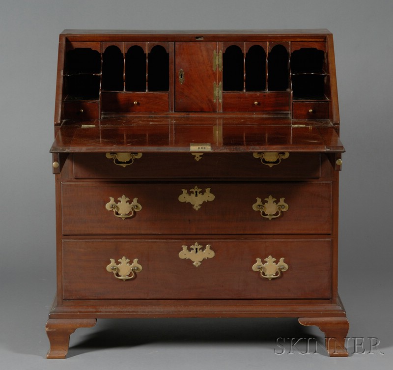 Appraisal: Chippendale Mahogany Slant-lid Desk probably Newport Rhode Island late th