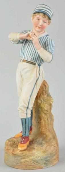 Appraisal: Bisque Heubach Baseball Player Pitcher Figure Description Largest size variation