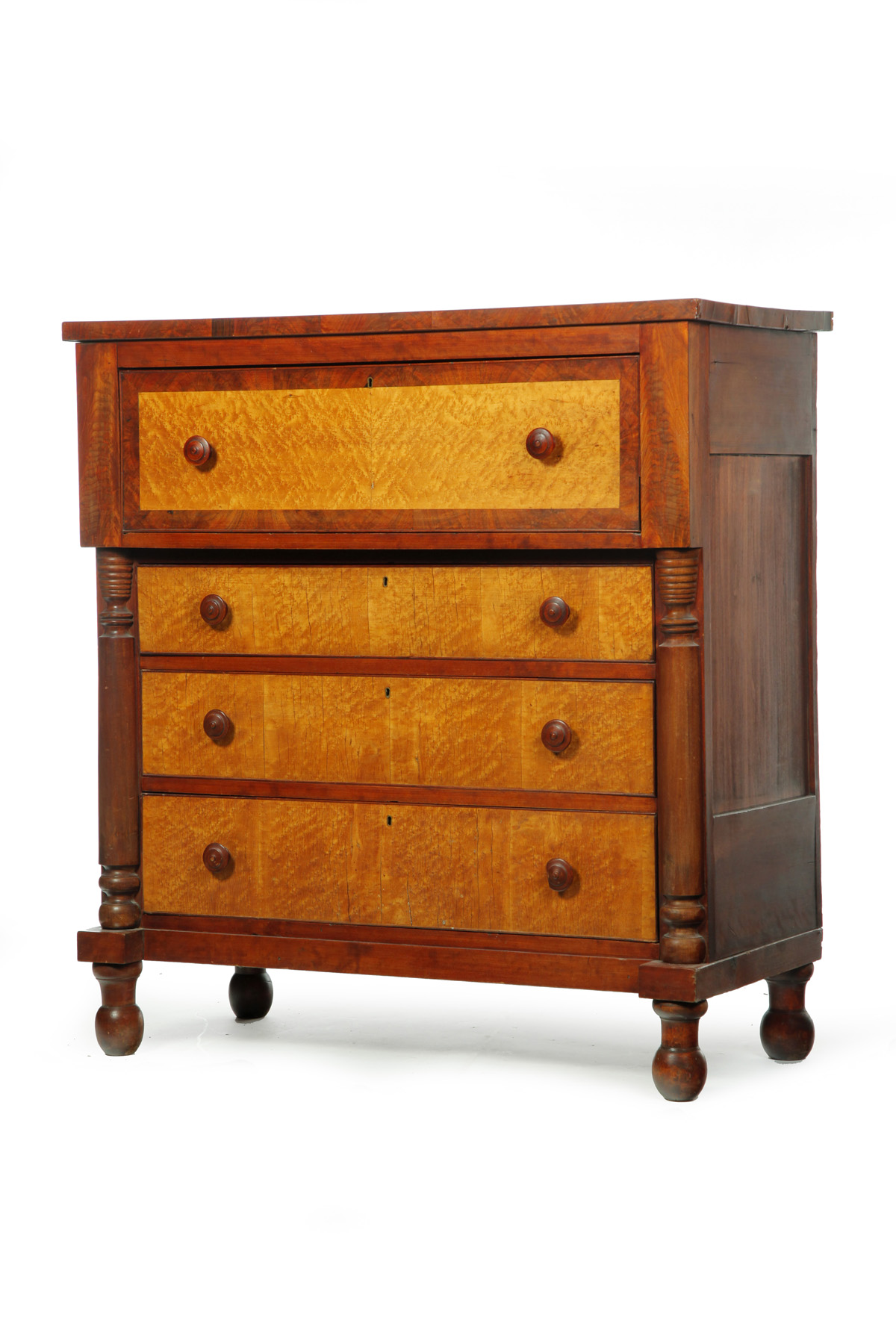 Appraisal: TRANSITIONAL SHERATON TO EMPIRE CHEST American nd quarter- th century