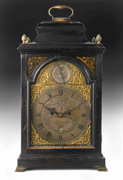 Appraisal: A George III ebonized bracket clock Tomson London second half