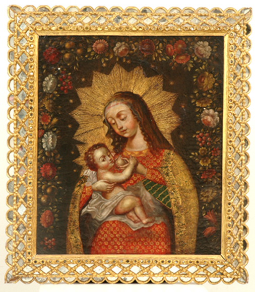 Appraisal: Cuzco School South American possibly th- th century Madonna and