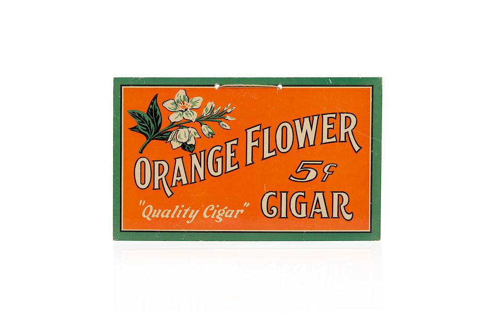 Appraisal: Orange Flower Cigar Advertisement Orange Flower Cigar rectangular paper advertisement