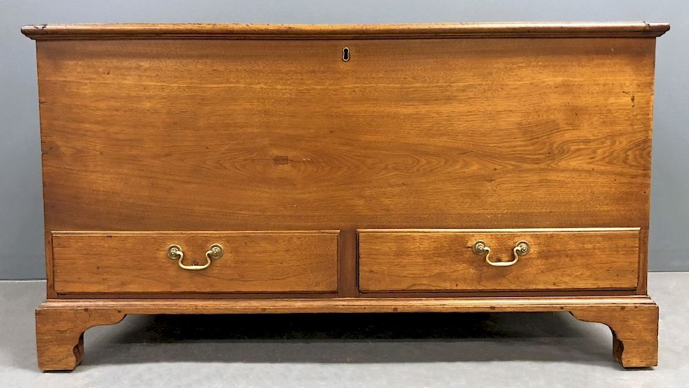 Appraisal: Pennsylvania Walnut Blanket Chest Pennsylvania walnut blanket chest circa h