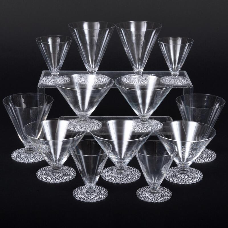 Appraisal: Set of Lalique Glass Stemware in the 'Tokyo' Pattern Signed