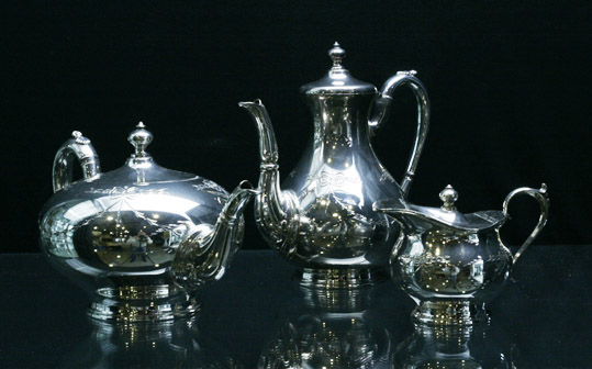 Appraisal: A James Dixon silver platetea and coffee service including two