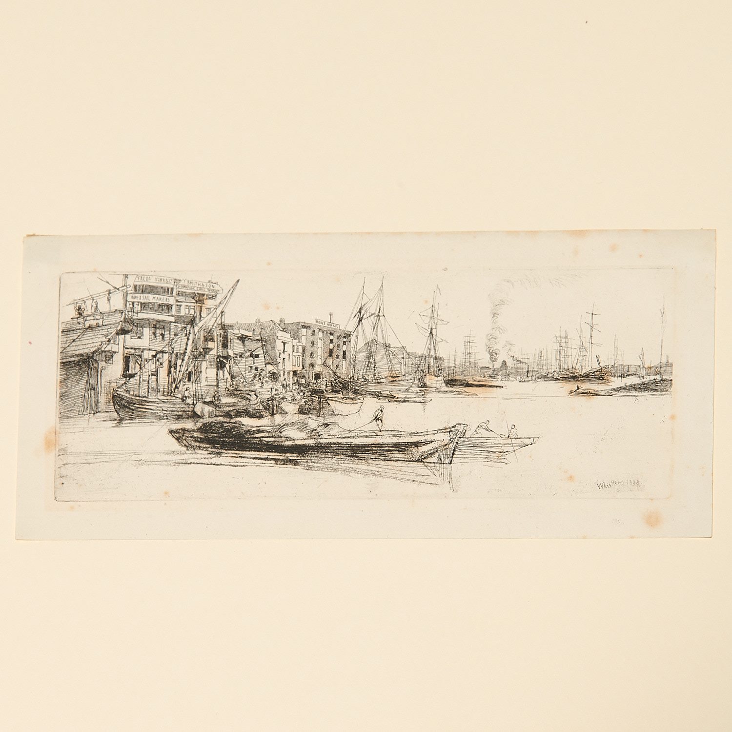 Appraisal: JAMES A M WHISTLER THAMES SET ETCHING James Abbott McNeill