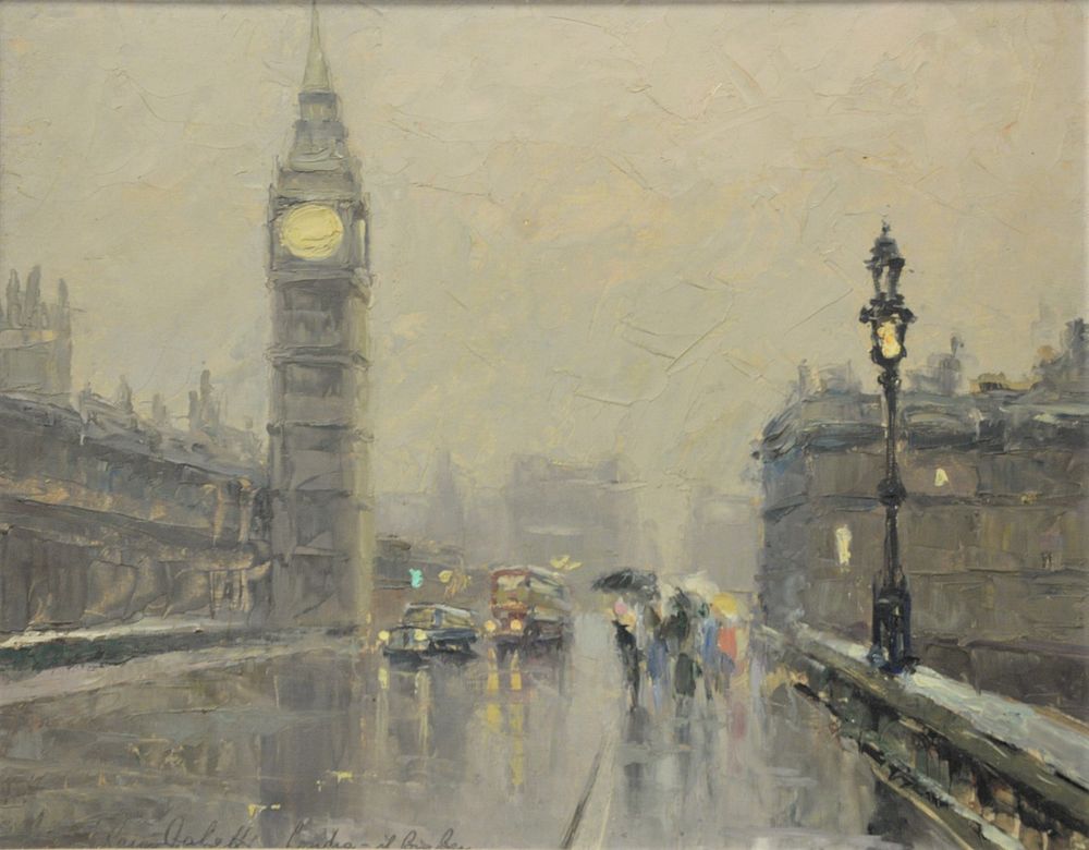 Appraisal: Reno Fabretti Italian - Big Ben London oil on Masonite