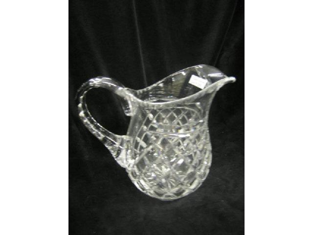 Appraisal: Cut Crystal Pitcher diamond decor excellent