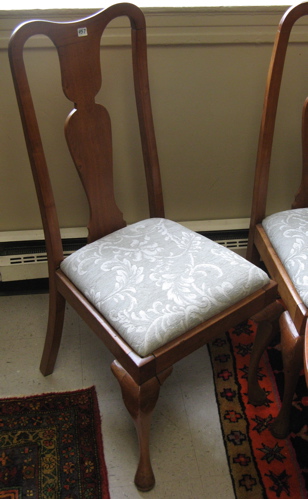 Appraisal: SET OF FOUR QUEEN ANNE STYLE WALNUT DINING CHAIRS American