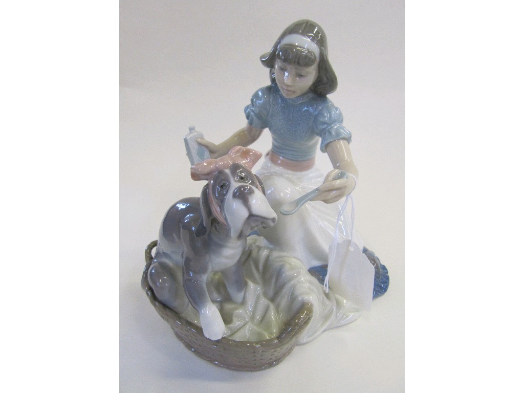 Appraisal: Lladro figure 'Take your medicine' by ReginoTorrijos issued -