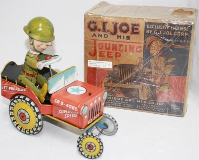 Appraisal: UNIQUE ART MANUFACTURING CO G I JOE AND HIS JOUNCING