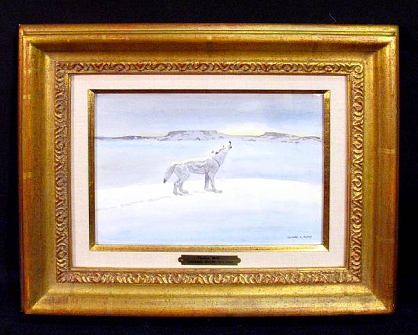 Appraisal: Leonard Howard Reedy American - Timber Wolf signed 'Leonard H