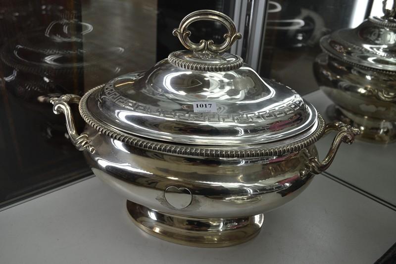 Appraisal: LARGE VICTORIAN LINED SILVER PLATED LIDDED TUREEN