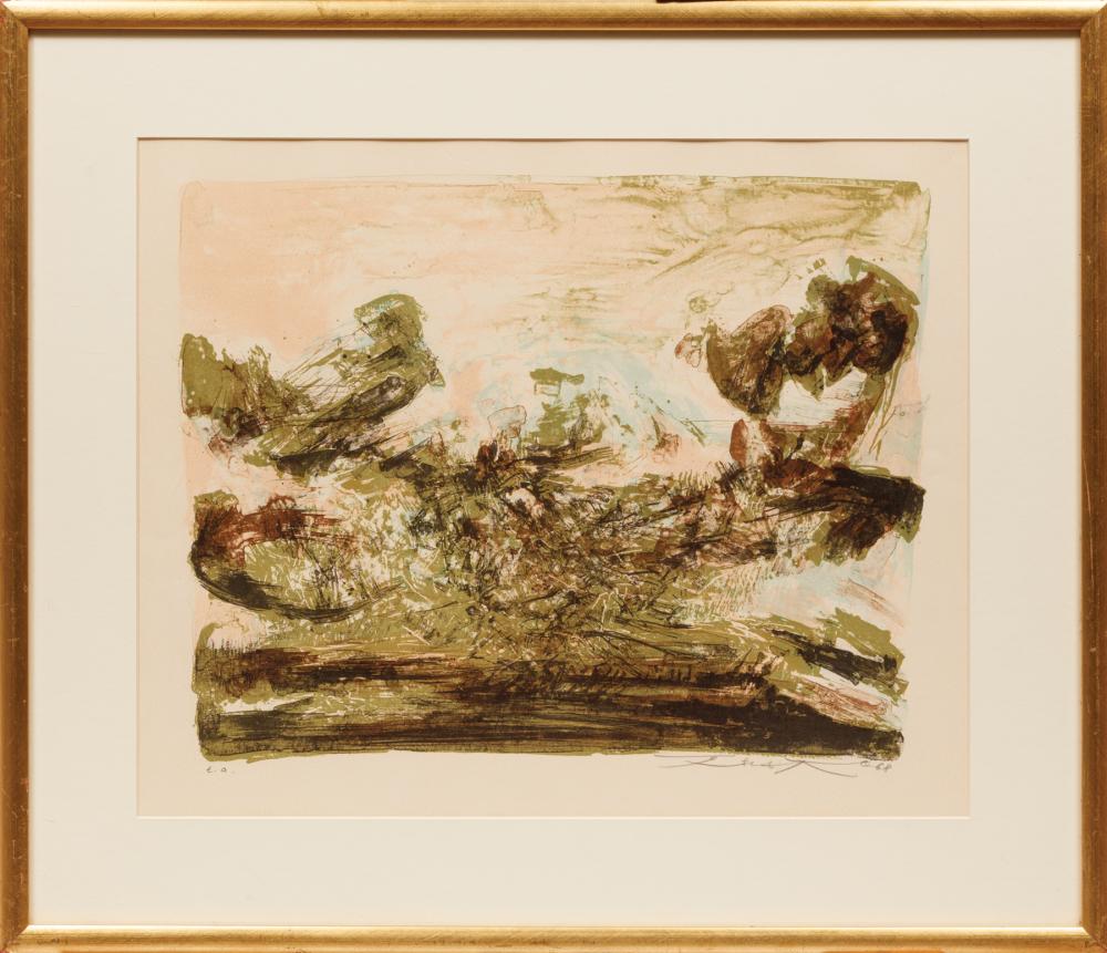 Appraisal: Zao Wou-Ki Chinese - Untitled Agerup color lithograph on Rives