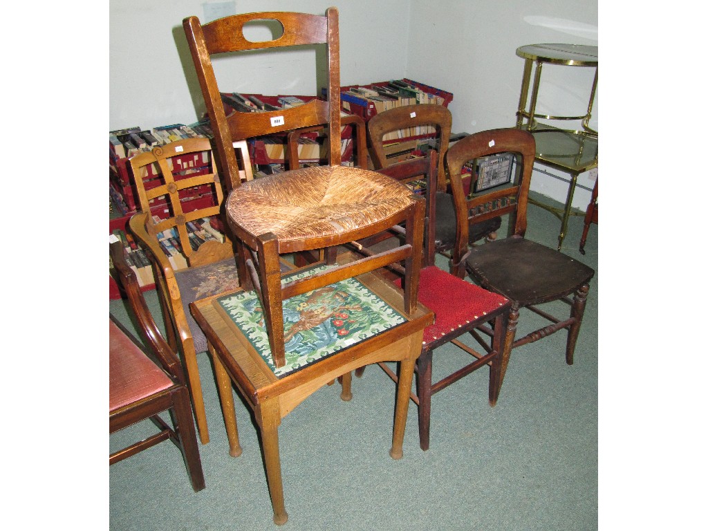 Appraisal: Lot comprising open armchair three side chairs and a pair