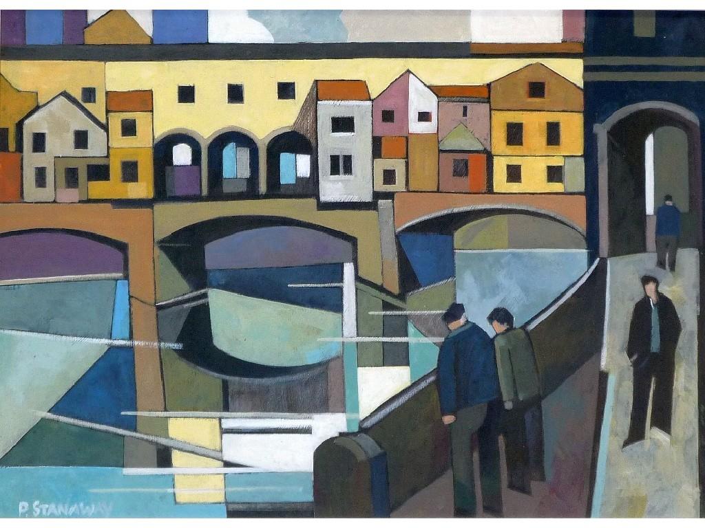 Appraisal: PETER STANAWAY b OIL PAINTING ON BOARD 'Ponte Vecchio Florence'