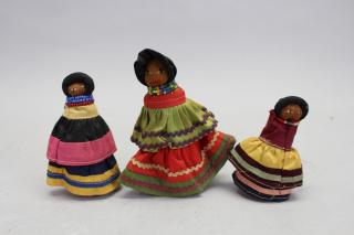 Appraisal: Seminole Traditional Female Dolls Seminole Indian Florida Early th C