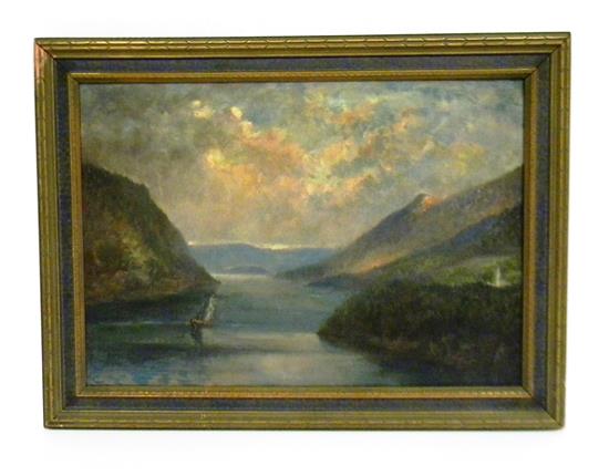 Appraisal: Hudson River School oil on canvas late th early th