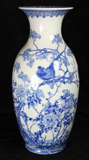 Appraisal: Japanese Underglaze Blue Vase Japanese blue and white Seto porcelain