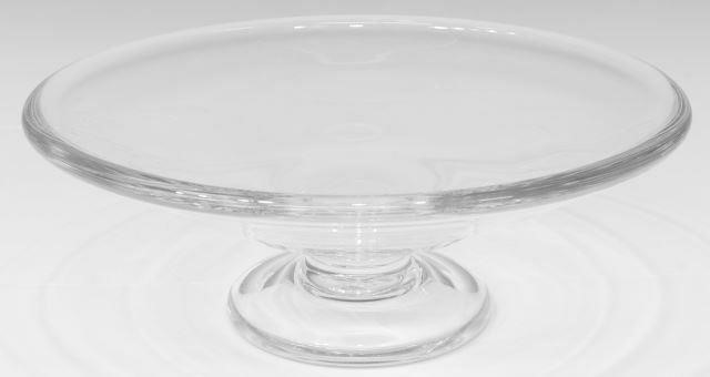 Appraisal: Colorless art glass centerpiece bowl Simon Pearce Irish-American b shallow