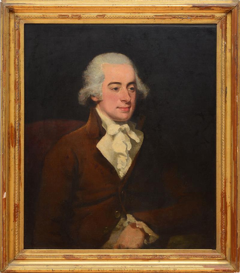 Appraisal: ATTRIBUTED TO MATHER BROWN - PORTRAIT OF SIR ROGER HALE