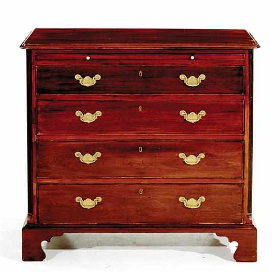 Appraisal: English Chippendale style mahogany chest of drawers last quarter th