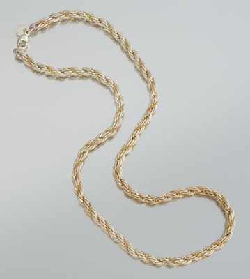 Appraisal: A Tiffany Co Sterling Silver and k Gold Twist Chain