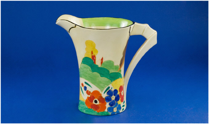 Appraisal: Clarice Cliff Jug Alton Pattern Daffodil Shape high