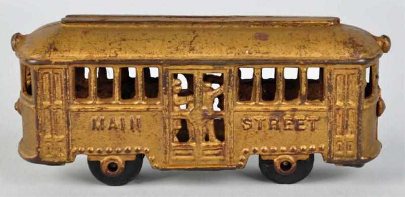 Appraisal: Cast Iron Main Street Trolley Still Bank Manufactured by AC