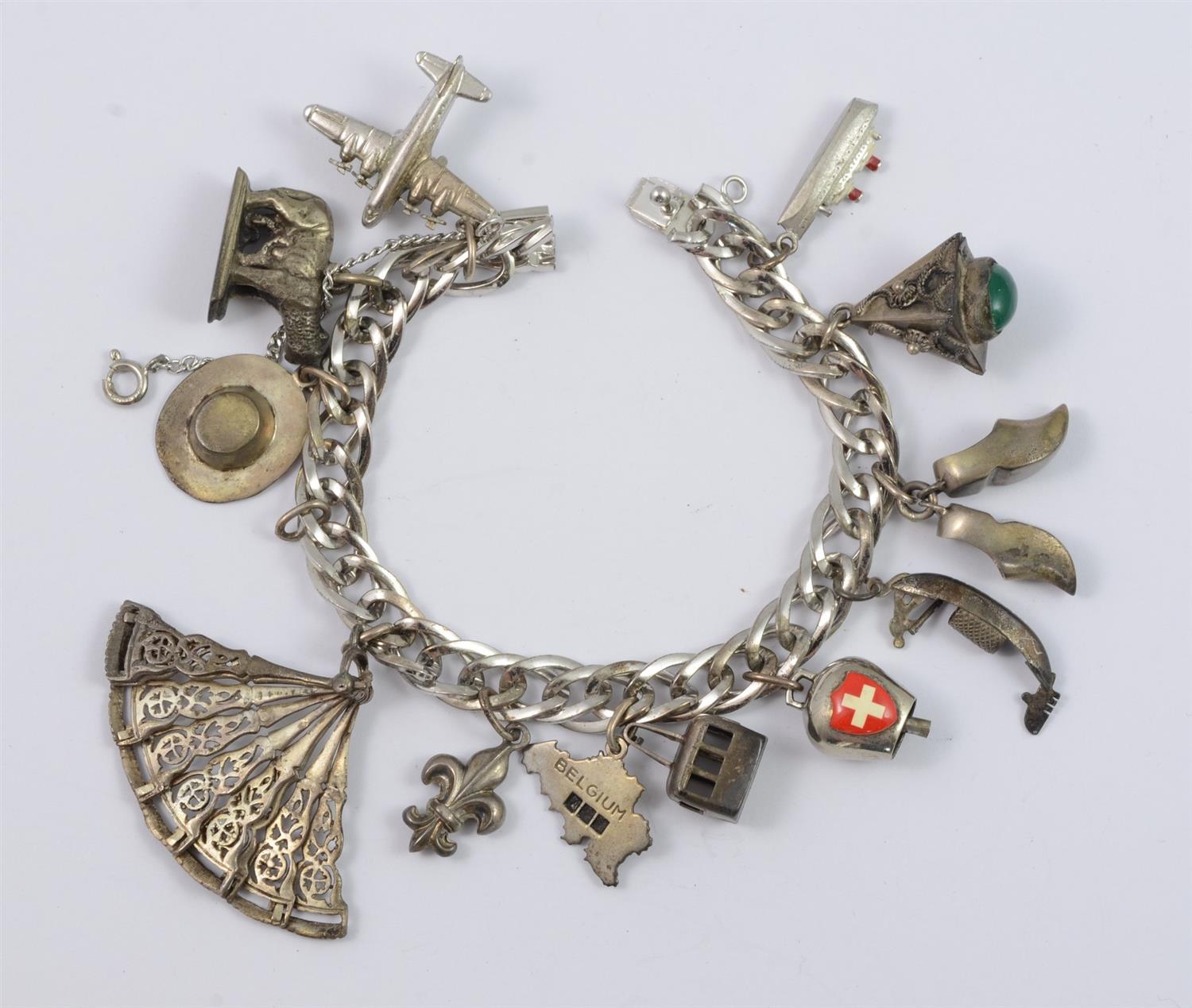 Appraisal: Silver Charm Bracelet Charms