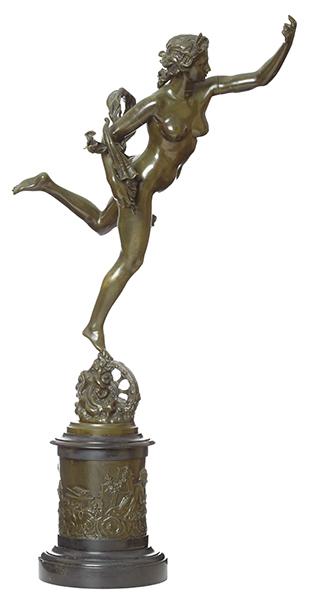 Appraisal: A FRENCH BRONZE FIGURE OF FORTUNA CAST AFTER A MODEL