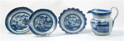 Appraisal: Chinese export porcelain Canton tablewares th century Comprising two plates