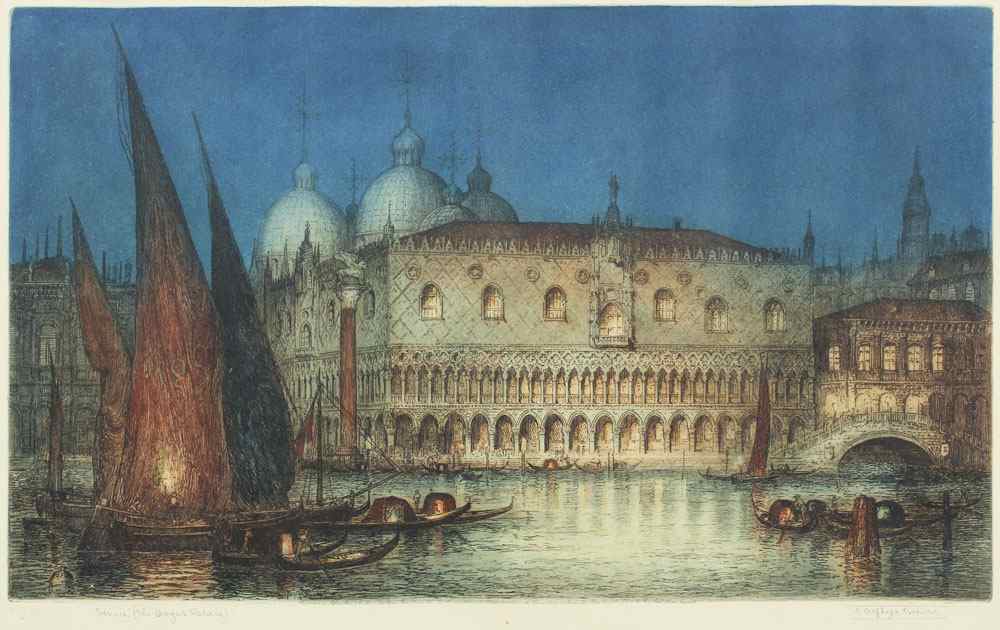 Appraisal: BREWER J Alphege American - ''Venice'' The Doges Palace Color