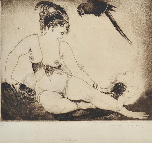 Appraisal: NORMAN LINDSAY - Lesbia etching ed x cm