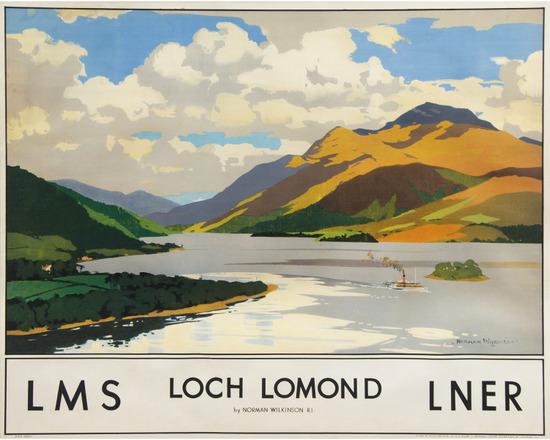 Appraisal: WILKINSON Norman PRI LOCH LOMOND LMS LNER lithograph in colours