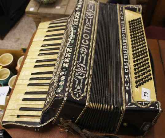 Appraisal: A Ornately Decorated Piano Accordian by Piggott Castelfidardo Italia