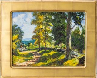 Appraisal: Louis L Betts American - Landscape oil on canvasboard stamped