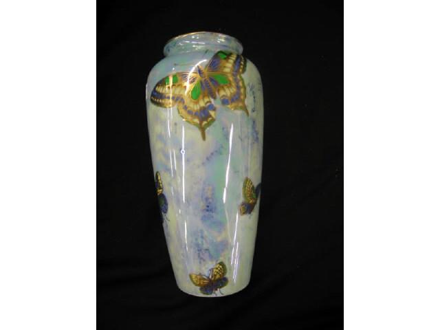 Appraisal: Aynsley Butterfly Luster Porcelain Vase superb gold trim some surface