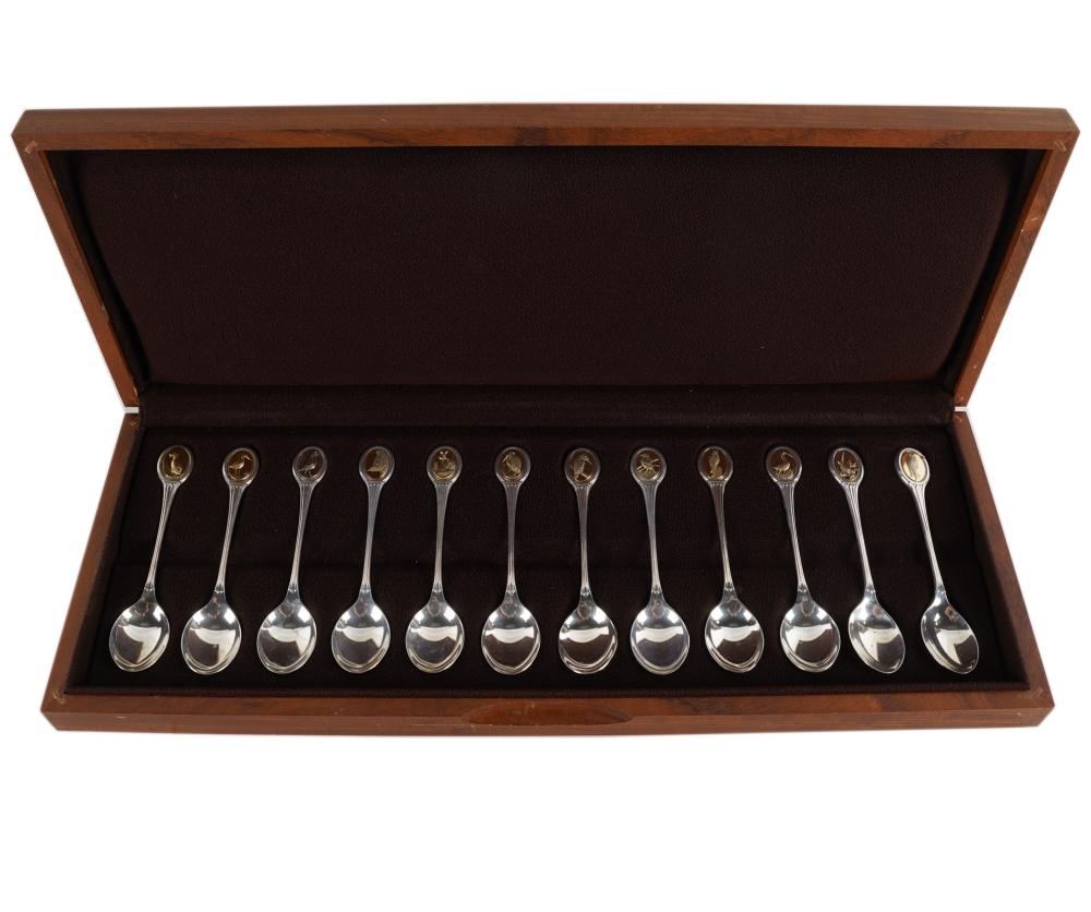 Appraisal: SET OF COLLECTIBLE ENGLISH STERLING SPOONSLondon issued for the Royal