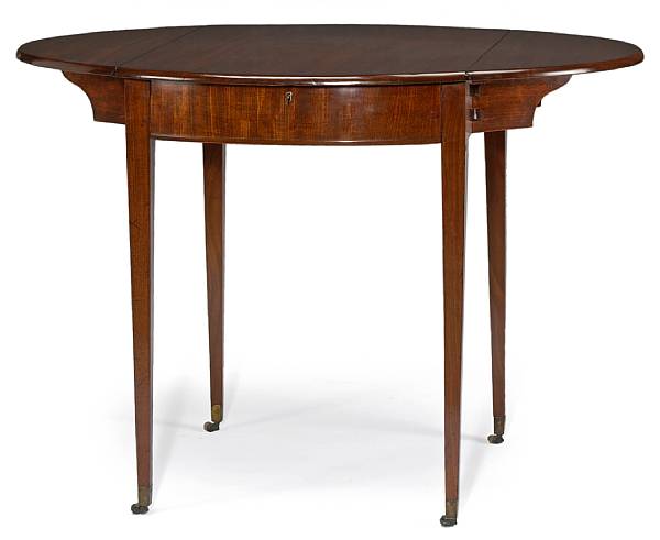 Appraisal: A George III oval pembroke table late th century The